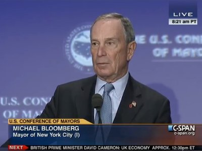 Michael Bloomberg speaks at a conference
