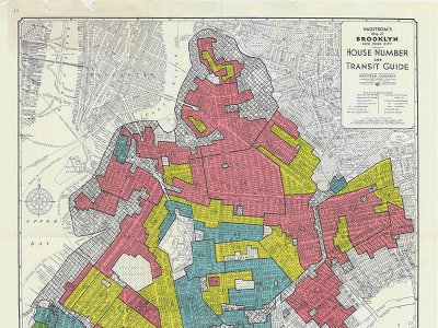 Map of New York City labeled &quot;House Number and Transit Guide&quot;