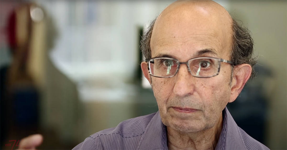 Still image from a video interview